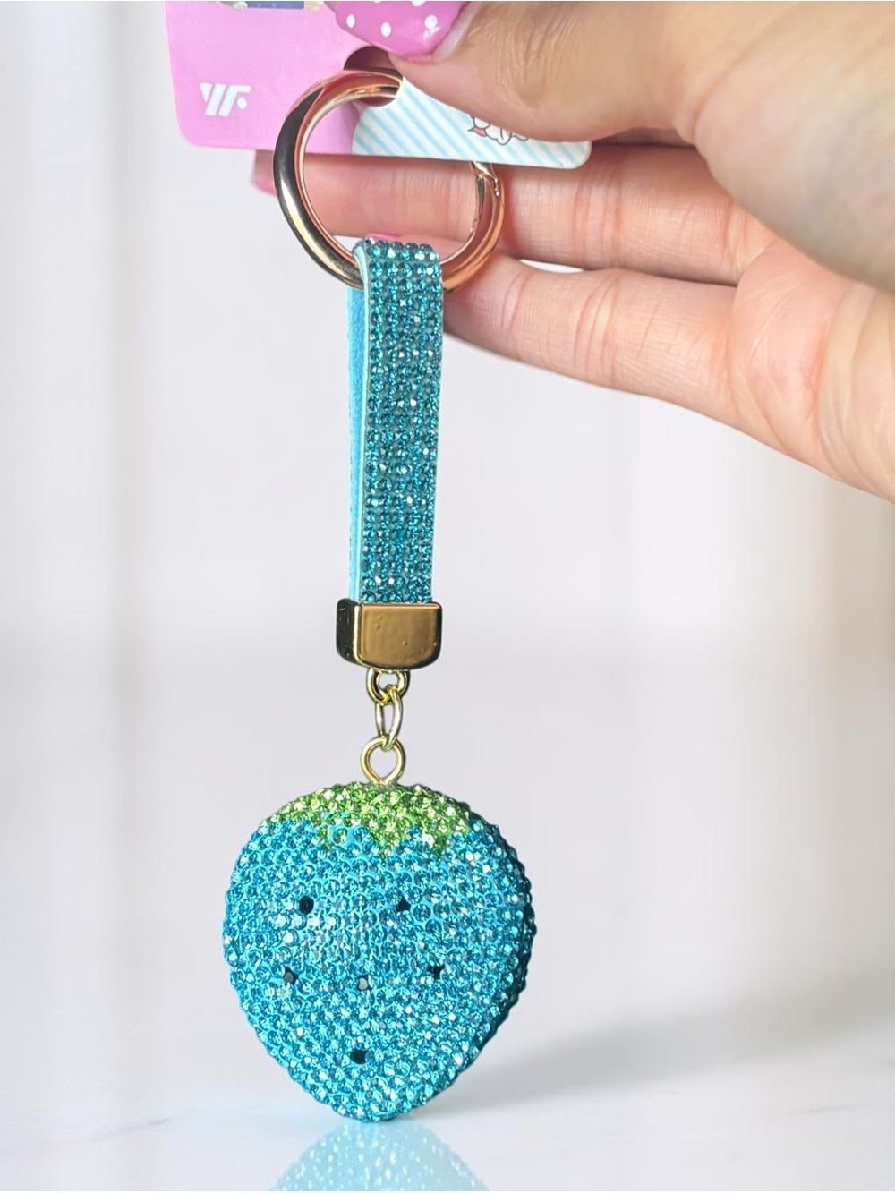 Blue Strawberry Keychain - Picture 2 of 2